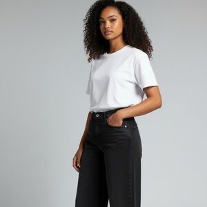 Wide-Leg High-Rise Jean - Petite